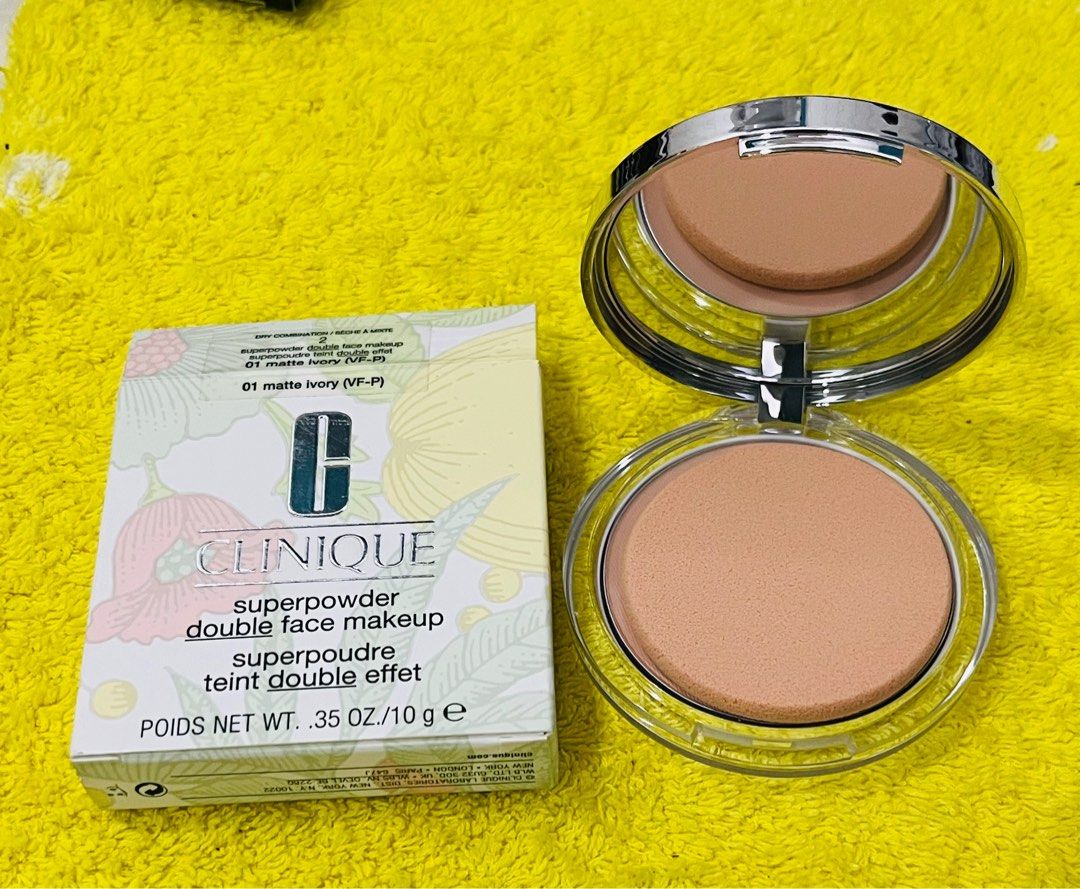 SUPER POWDER DOUBLE FACE MAKEUP (Category: Makeup) located in Manila. Submitted by luxeclassyshop (Listing ID 1340766276, Image 3). Description: CLINIQUE SUPER POWDER DOUBLE FACE MAKEUP SIZE 10grams SHADE: 1 MATTE IVORY(VF-P) 3slots .