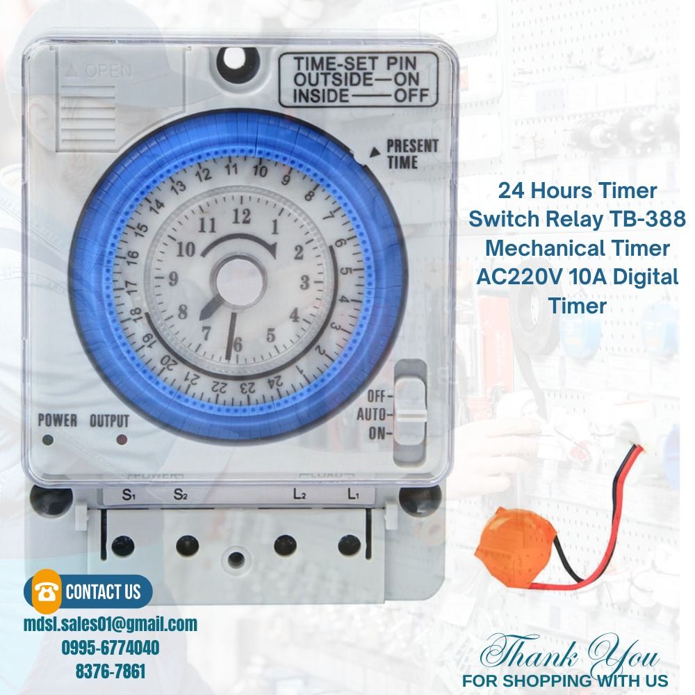 TB-388 TB388 Mini Mechanical Timer Switch Switch Timer, Commercial ...