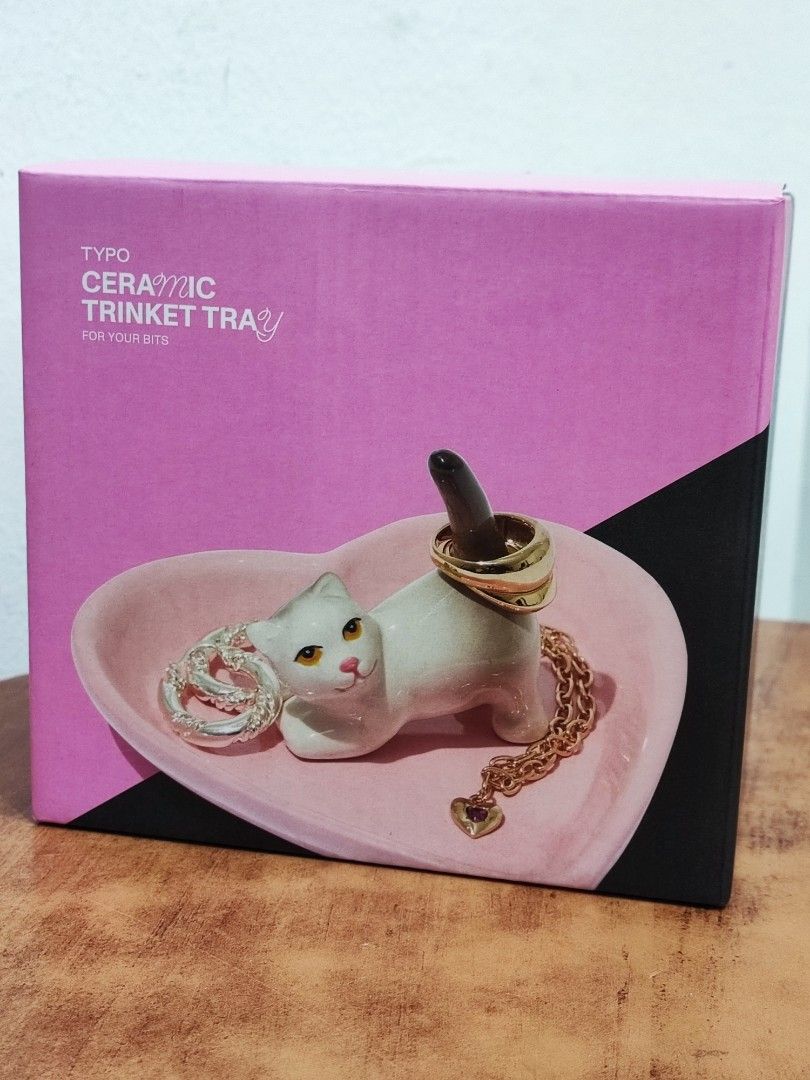 typo cat jewellery dish