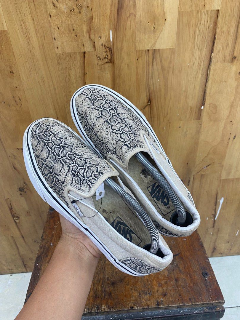 Python Slip Vans Snake Print Slip On Vans Slipon Snake Skin Python