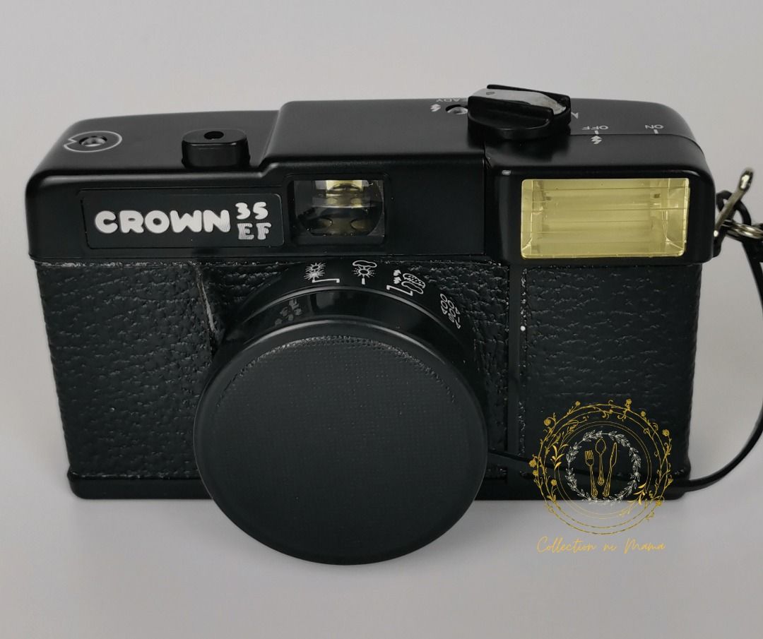 Vintage Crown Camera 35EF with Built In Flash (Category: Cameras) located in Manila. Submitted by collectionnimama (Listing ID 1341106395, Image 3). Description: Crown Camera 35EF with Built In Flash -Point and shoot film camera -Never been used -Never tested -Decluttering -Comes with original box -As is where is -Pictures shown are actual products. Shipping fee will be shouldered by the buyer. Delivery via Lalamove or Grab only.