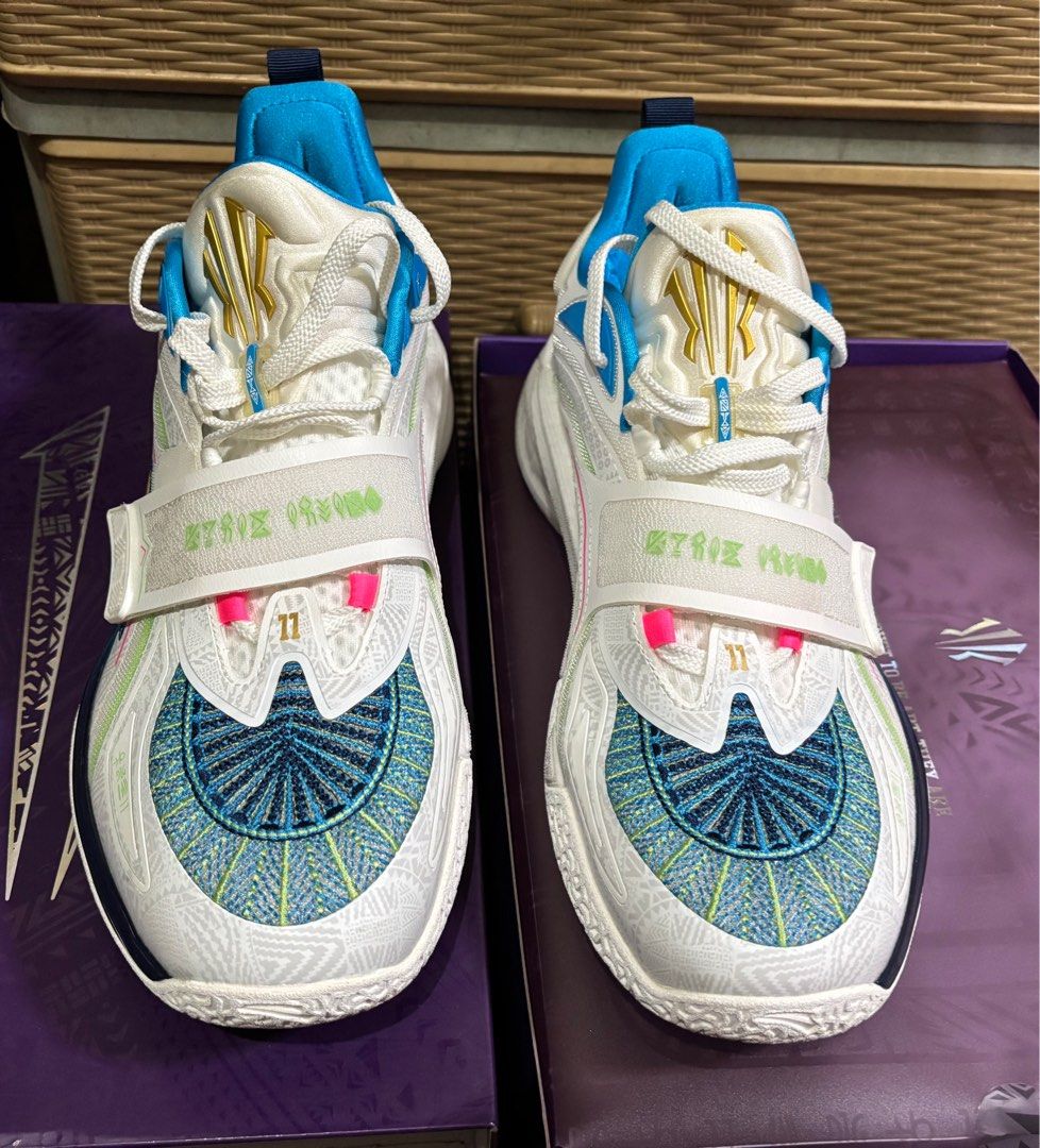 Anta Kyrie Irving Kai 1 Limited Ed (Category: Sneakers) located in Taytay. Submitted by cel127 (Listing ID 1341278486, Image 1). Description: Used only once for walking (not for basketball) Limited Edition bought from Megamall US 12.5; complete packaging except paper bag .