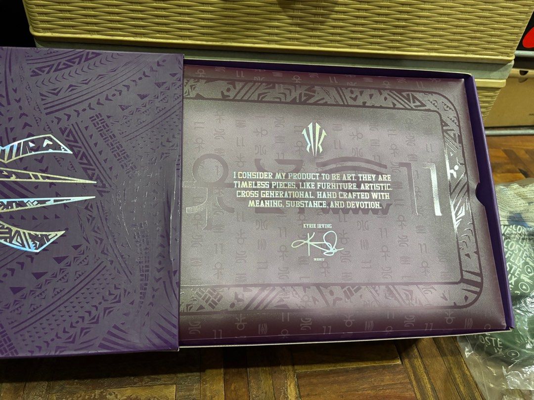 Anta Kyrie Irving Kai 1 Limited Ed (Category: Sneakers) located in Taytay. Submitted by cel127 (Listing ID 1341278486, Image 3). Description: Used only once for walking (not for basketball) Limited Edition bought from Megamall US 12.5; complete packaging except paper bag .
