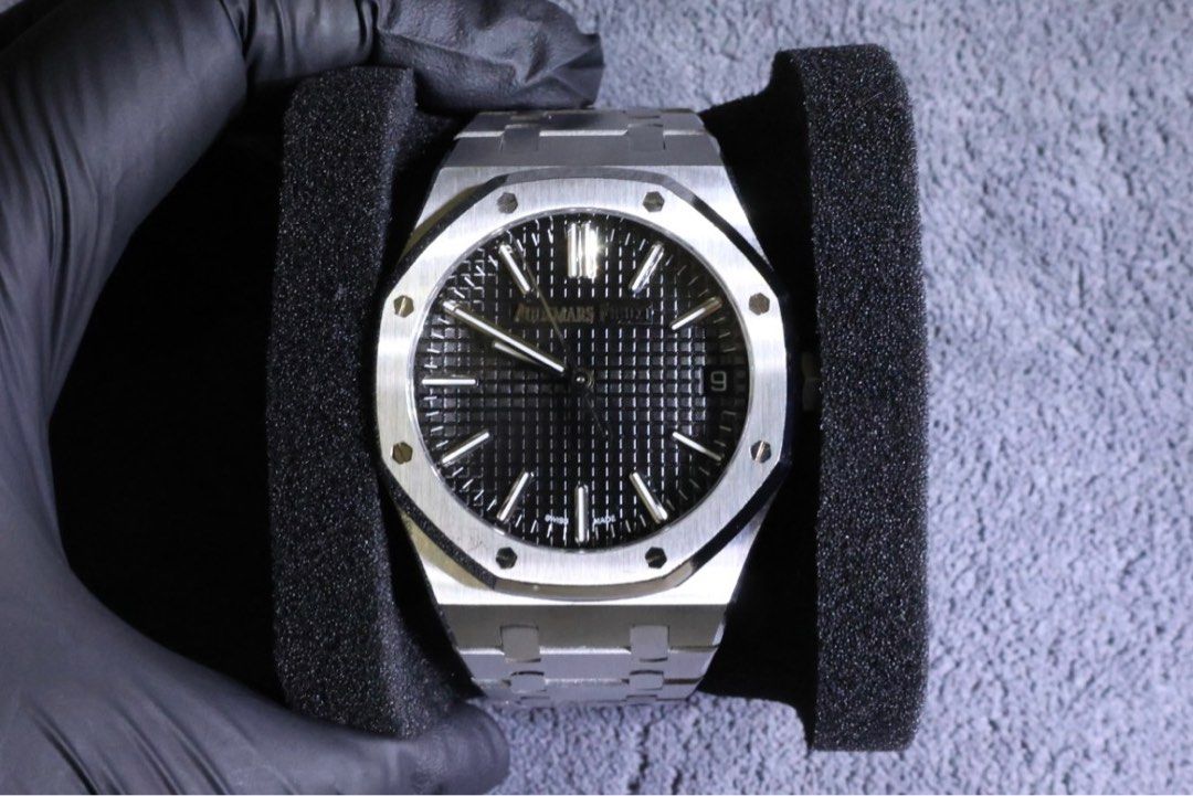 APSF Audemars Piguet 15510 Black Dial Royal Oak NWBIG, Men's Fashion ...