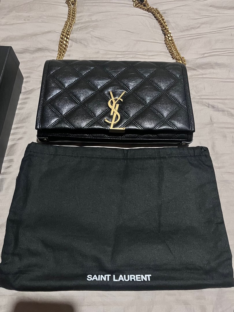AUTHENTIC YSL Becky Wallet on Chain WOC Lambskin Leather Seasonal Luxury Bags Wallets on Carousell