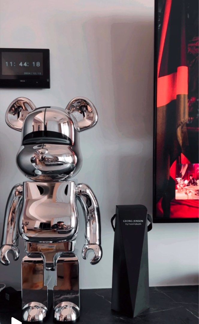 庫柏力克熊be@rbrick sorayama light ver. 1000% 空山基發光款