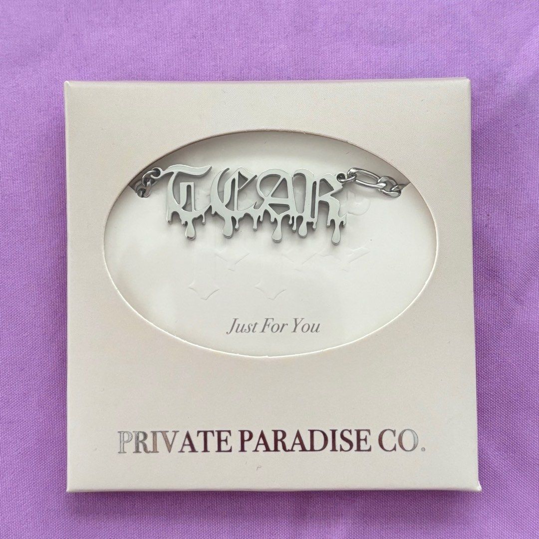BTS Tear Necklace by Private Paradise Co (Category: Necklaces) located in Silang. Submitted by annn09 (Listing ID 1341248894, Image 2). Description: SILVER. Bought for PHP 1,200 on their site. Never used. Delivery via lbc or lalamove. Silang/Tagaytay area. .