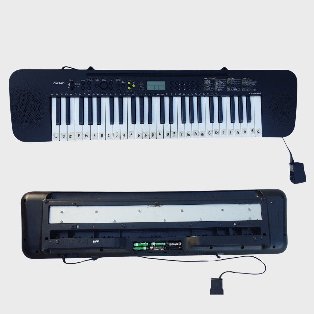 CASIO CTK-240 Electronic Piano 49 keys (Category: Musical Instruments) located in Malinao. Submitted by austeroharriet123 (Listing ID 1341339751, Image 1). Description: Selling my piano for half the price I got it. Great for beginners or children that's starting to learn how to play the piano. rfs:need funds Specifications Number of Keys 49 Maximum Polyphony 12 Number of Tones 100 Number of Rhythms/Patterns 100 Automatic Accompaniment Yes Built-i