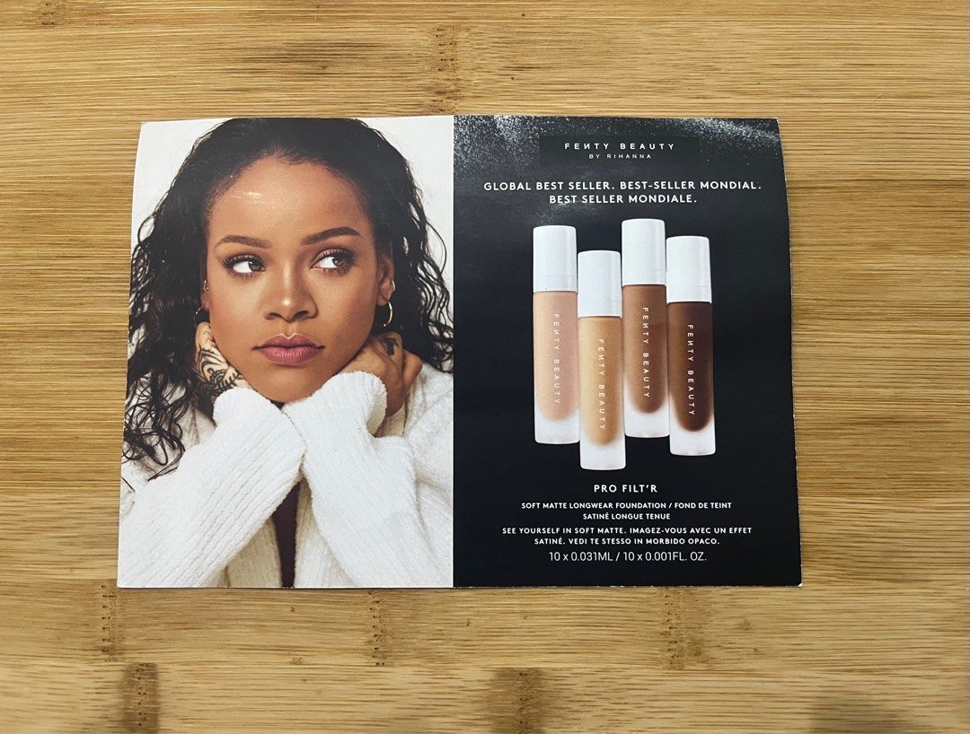 FENTY BEAUTY BY RIHANNA (Category: Face Care) located in Manila. Submitted by glimmer.mnl (Listing ID 1341323143, Image 1). Description: INCLUDED SHADES: - 125 - 175 - 225 - 240 - 300 - 335 - 385 - 425 - 440 - 485.
