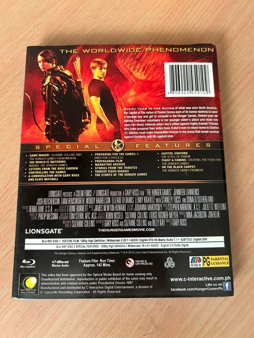 Hunger games blu ray (Category: CDs & DVDs) located in Paranaque City. Submitted by inkling19 (Listing ID 1341312751, Image 2). Description: .
