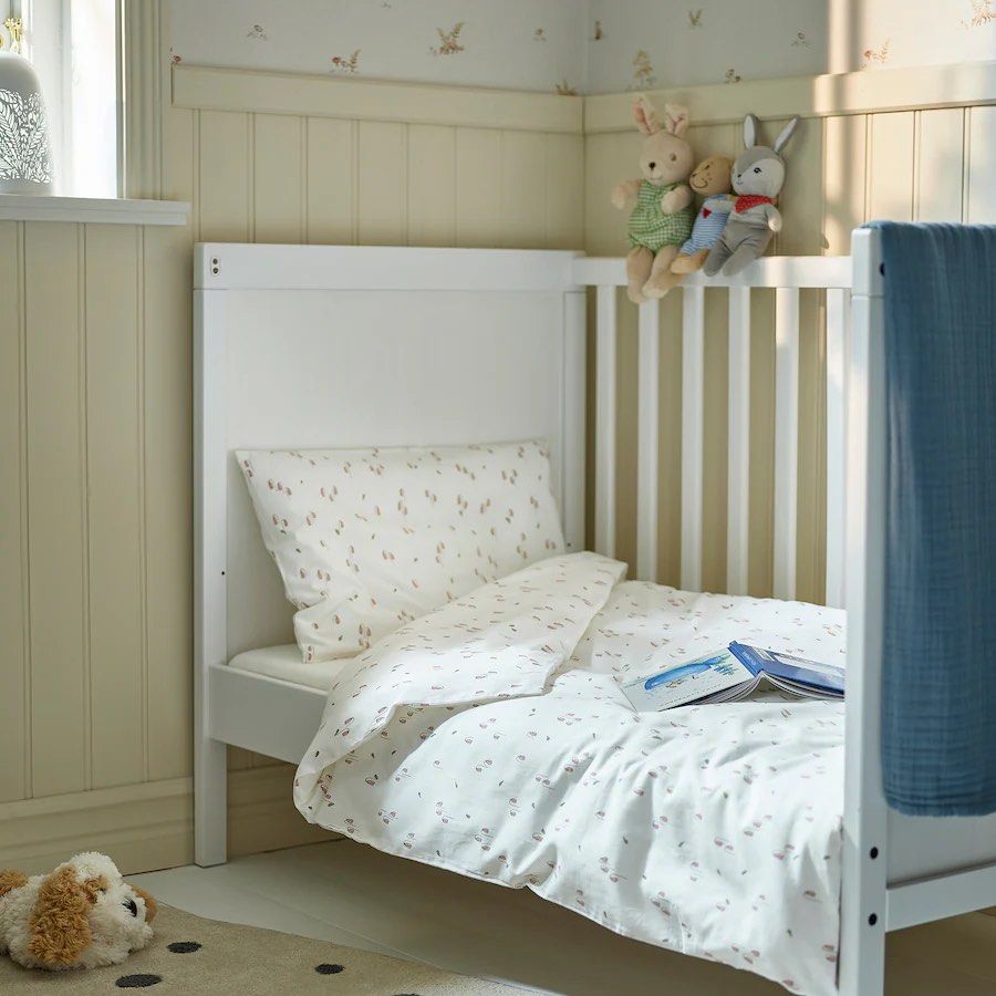 Ikea baby cot quilt cover set