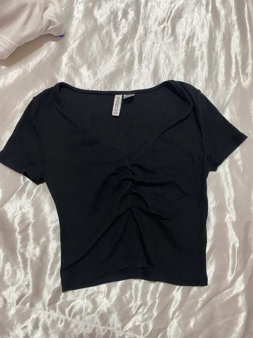Original H M Ruched Top Women s Fashion Tops Blouses on Carousell