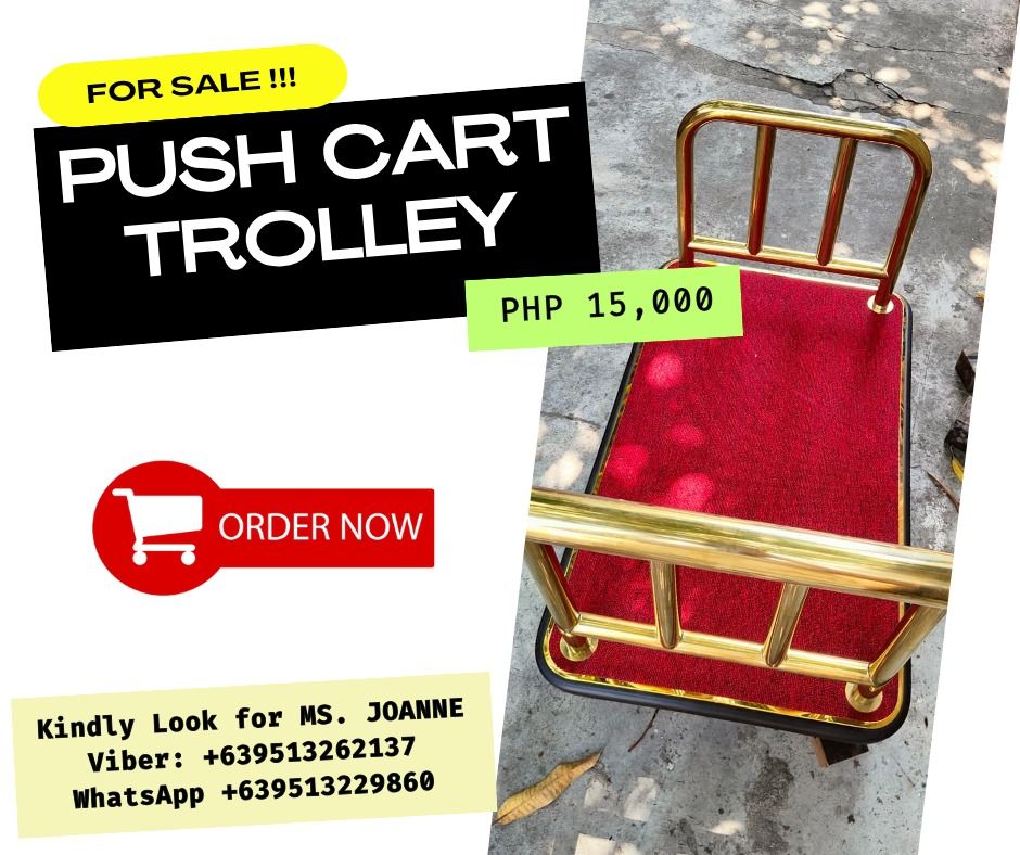 push cart trolley pre order (Category: Strollers) located in Caloocan City. Submitted by annedacey222680 (Listing ID 1341242582, Image 1). Description: Terms of Payment: 💰50% Security Deposit for processing of unit✔️ 💰50% Cash Upon Delivery or pick up Along PasigArea✔️ .