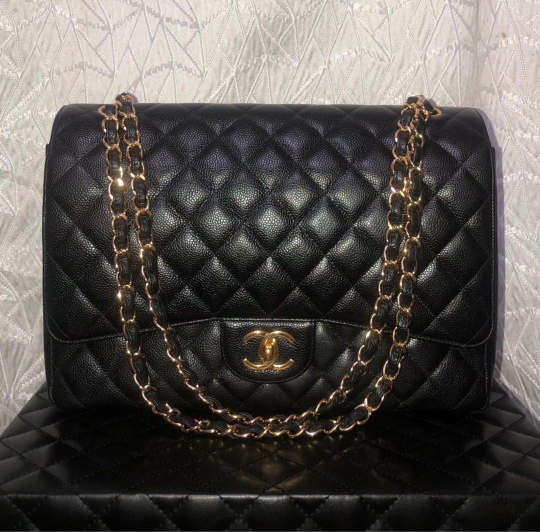 Rush sale Authentic Chanel maxi flap (Category: Luxury Bags & Wallets) located in Subic. Submitted by cottoncandy2008 (Listing ID 1341358933, Image 1). Description: Complete with card Entrupy .