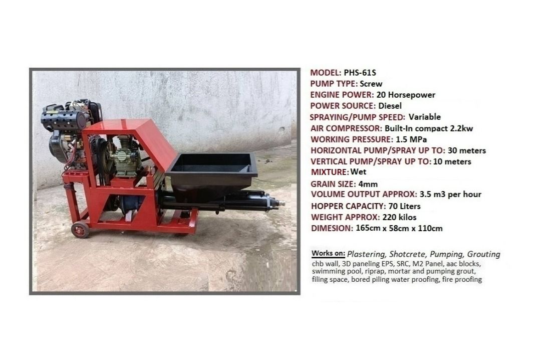 Shotcrete Plastering and Grouting Pump Machines Walls Protect Panels ...