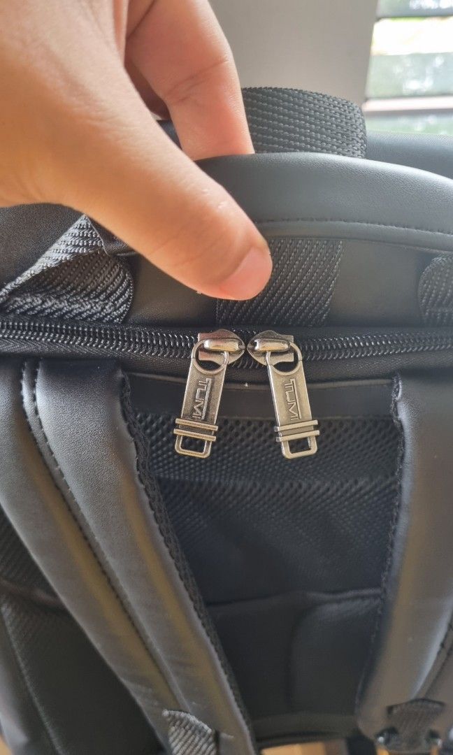 Tumi Alpha leather backpack (Category: Backpacks) located in Davao. Submitted by minimallclutter (Listing ID 1341286875, Image 3). Description: Tumi Alpha bravo all leather expandable.