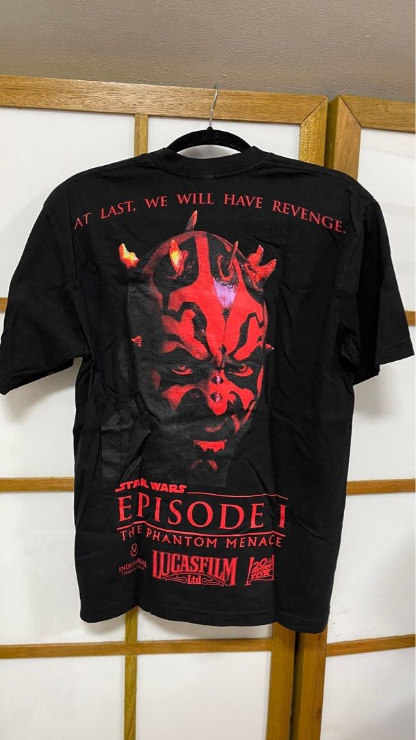 Vintage Star Wars Phantom Menace Darth Maul Tee (Category: Tshirts & Polo Shirts ) located in Manila. Submitted by deathflips (Listing ID 1341255264, Image 1). Description: Custom design, vintage vibes Screen printed by hand in LA LA Apparel 6.5oz garment Sizes: 3 small, 1 med, 1 large.