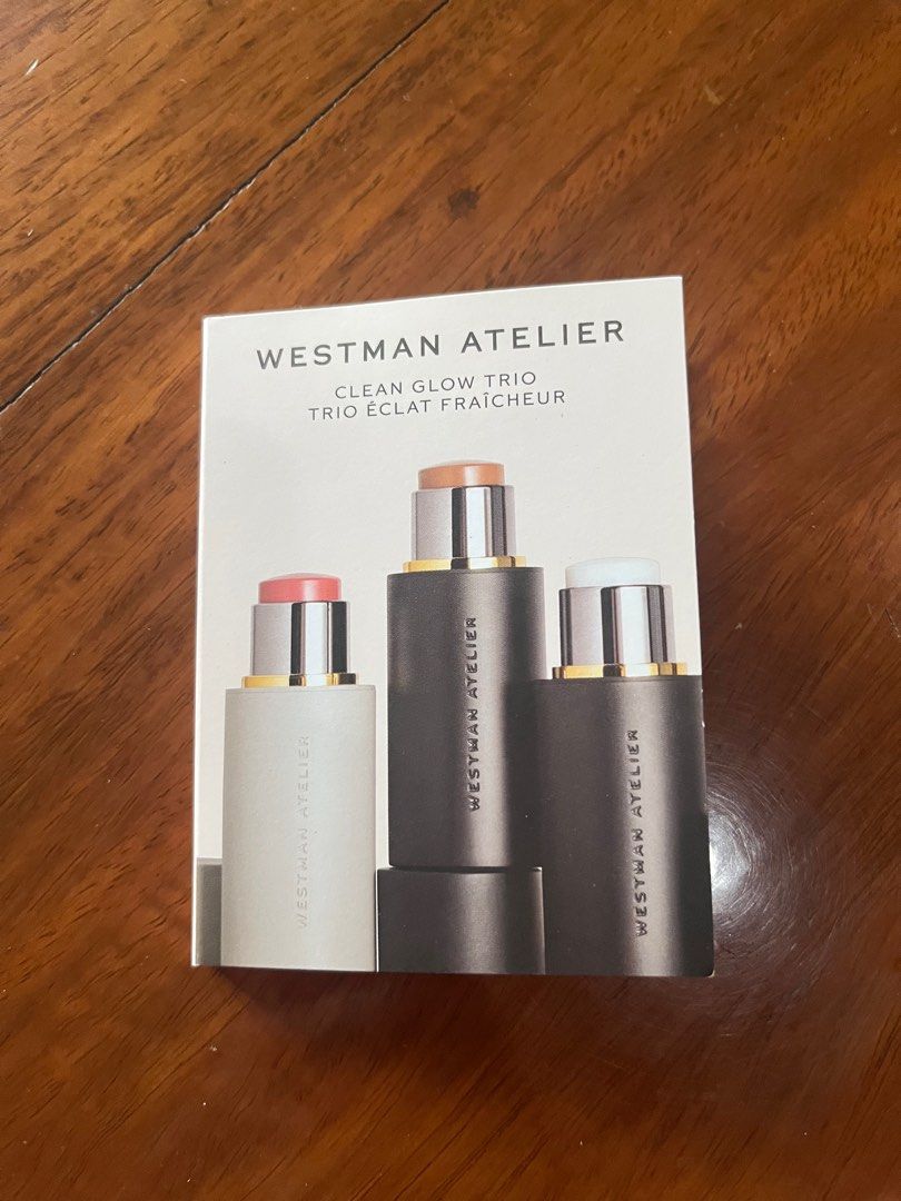 WESTMAN ATELIER CLEAN GLOW TRIO (Category: Face Care) located in Manila. Submitted by glimmer.mnl (Listing ID 1341316558, Image 1). Description: SHADE INCLUDED: - BISCUIT - LIT - PETAL.