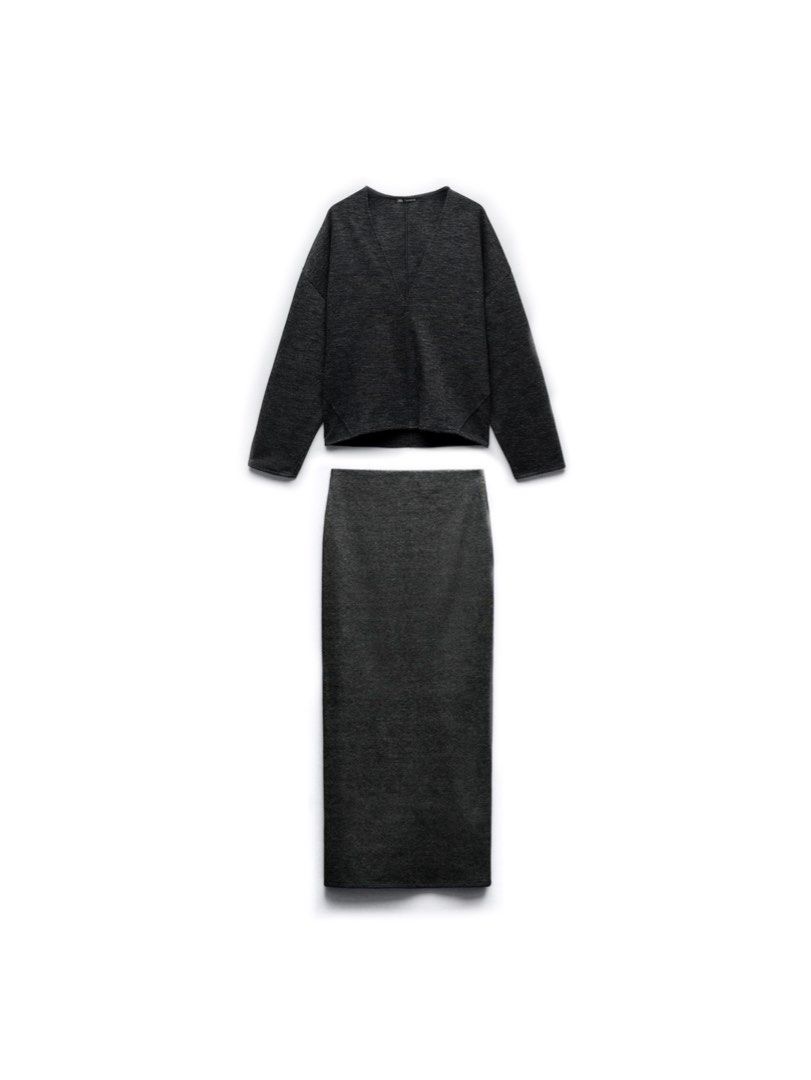 ZARA Wool Sweater and Skirt Coordinates Set Women s Fashion Dresses Sets Sets or Coordinates on Carousell