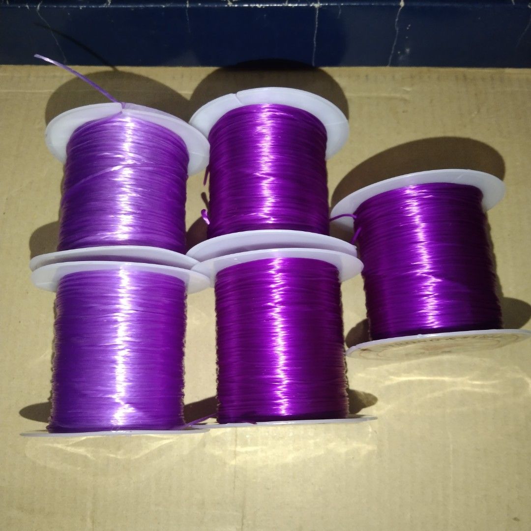 5 pcs Crystal Elastic Beading Thread String Bundle Set 50m/1mm (Category: Craft Supplies & Tools) located in Muntinlupa City. Submitted by jemmypags (Listing ID 1341516699, Image 3). Description: 5pcs for 99 only Color Available Violet and Black color only Violet = 2 sets available Black = 4 sets available Can be mix of Violet and Black. Just Msg me! ------- Buy any 3 in my listing with a price of 99 for 200 only (Buy 2 Get 1). Check my account f