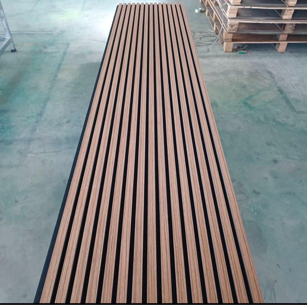 Acoustic Wood Panel (Category: Looking For) located in Pasig City. Submitted by NoiseTreatment (Listing ID 1341453924, Image 1). Description: For inquiries/bulk order/concerns v1bér me O917 - 961 - 1138 Size: 600mm x 2420mm Thickness: 21mm For orders and Inquiries v i b e r me ❤️❤️❤️ ● Reduce noise, reverb & echo ● Formaldehyde-free & odorless ● No skin or respiratory irritation. ● Class B Fire Rated ● Easy Installation and Maintenance.