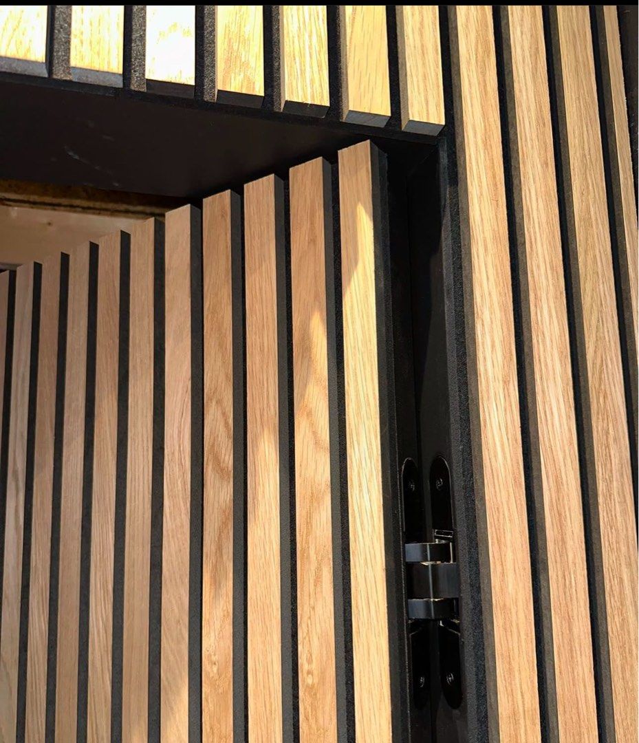 Acoustic Wood Panel (Category: Looking For) located in Pasig City. Submitted by NoiseTreatment (Listing ID 1341453924, Image 3). Description: For inquiries/bulk order/concerns v1bér me O917 - 961 - 1138 Size: 600mm x 2420mm Thickness: 21mm For orders and Inquiries v i b e r me ❤️❤️❤️ ● Reduce noise, reverb & echo ● Formaldehyde-free & odorless ● No skin or respiratory irritation. ● Class B Fire Rated ● Easy Installation and Maintenance.
