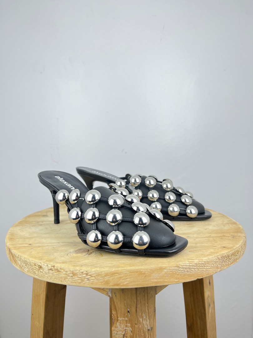 alexander wang silver heels