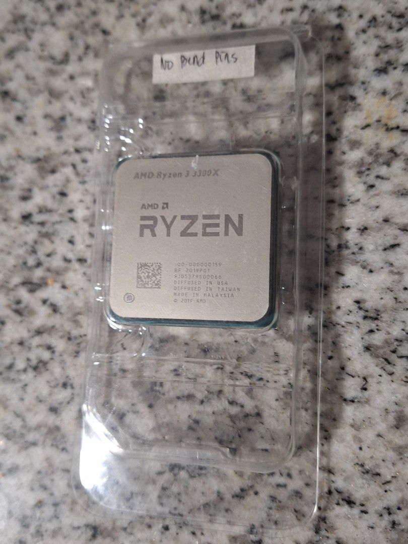 AMD Ryzen 3 3300x (Category: Computer Parts) located in Mandaluyong City. Submitted by normanjlim (Listing ID 1341478986, Image 3). Description: just replaced with a r7 includes the fan that came with the r7. (hsf unused) 3300x bought from pc express sm nort.