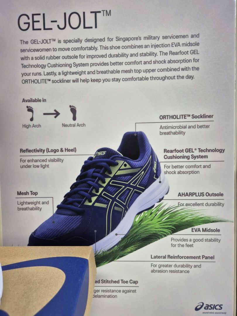 Asics gel jolt thunder blue (US 7.5/8/8.5) (Category: Casual shoes) located in Singapore. Submitted by seller828 (Listing ID 1341571343, Image 2). Description: Running/ Walking shoes from Asics for high/ neutral arc. Payment upfront via paynow first to reserve item..