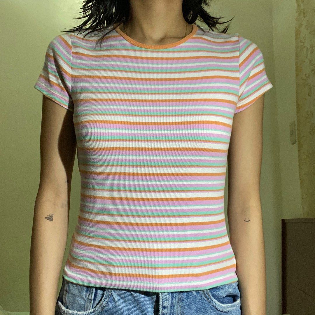 Cotton On colorful striped top (Category: Announcements) located in Cebu City. Submitted by ahbigil (Listing ID 1341515424, Image 2). Description: Note: The photos that are posted are actual photos of the product/s. Colors may vary due to lighting conditions. -Cotton On -rarely worn -GOOD AS BRAND NEW -still in great shape and quality -fits XS-Small frames -not cropped so it's perfect for school/conservative occasions -Great quality Selling this 