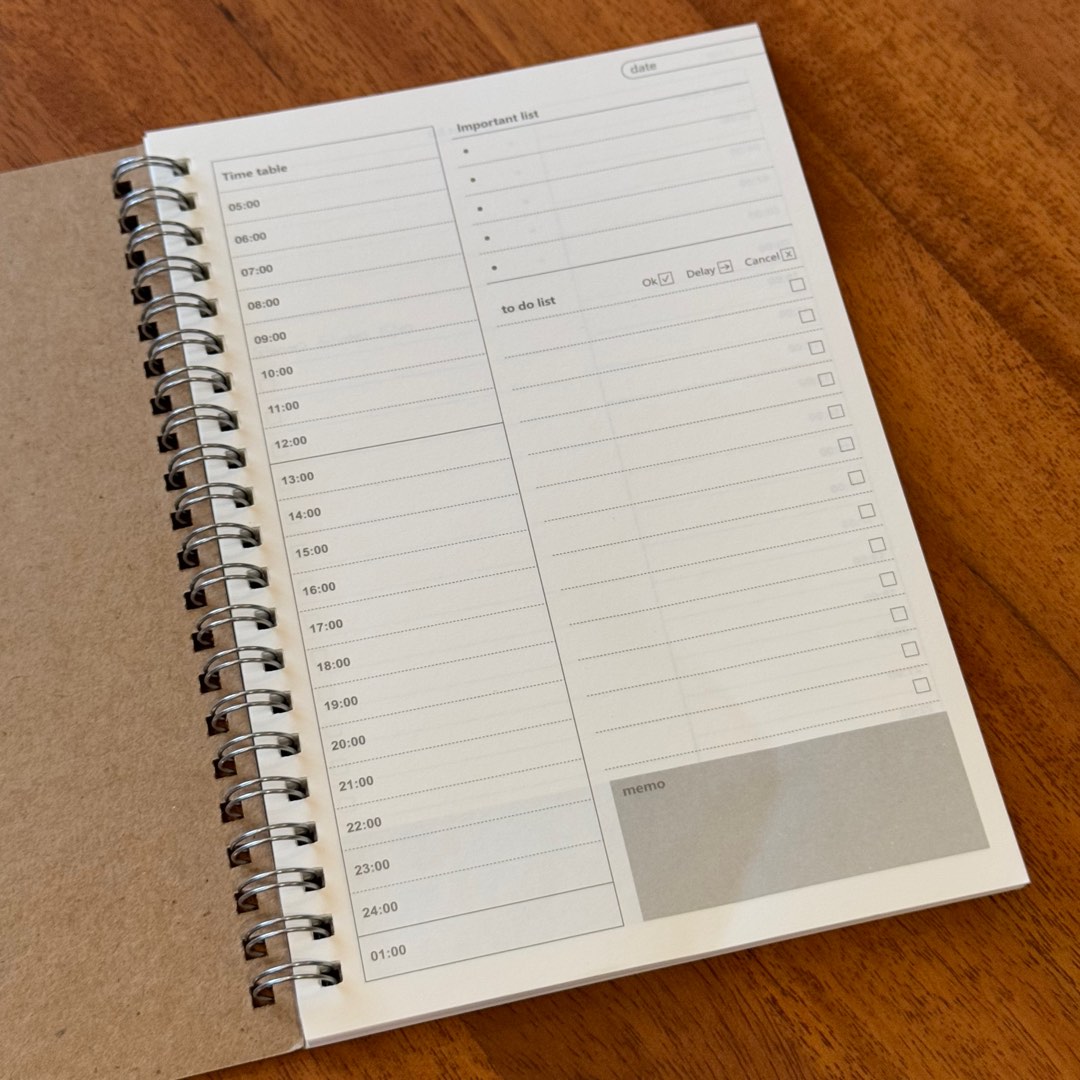 Daily Schedule Notebook, Hobbies & Toys, Stationary & Craft, Stationery ...
