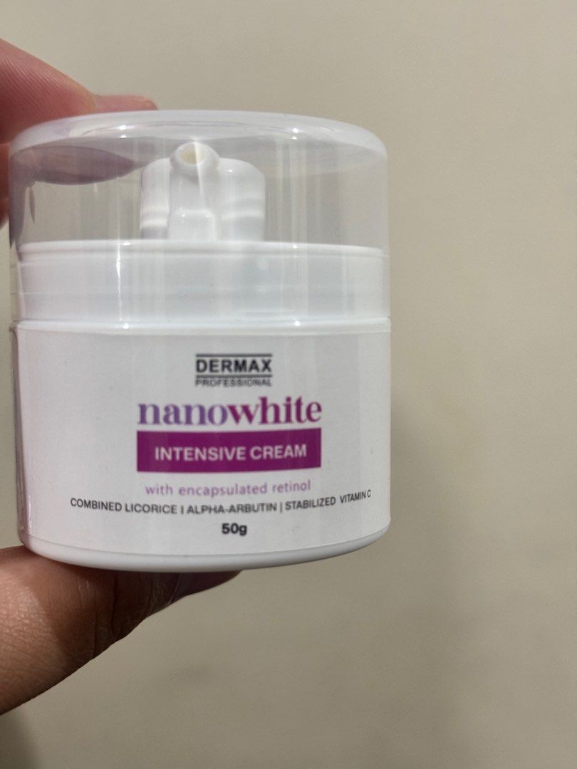 Dermax Nanowhite Cream + Maxilight Serum (Category: Body Care) located in Quezon City. Submitted by mslen08 (Listing ID 1341434956, Image 2). Description: ✳️Buy 1 Take another item sale For sale like new: Maxilight Serum (orig Price) P1,500 (expiry April 2026) Nano White Cream (orig Price) P750 (expiry May 2027) RFS: used max of 3x pumps.