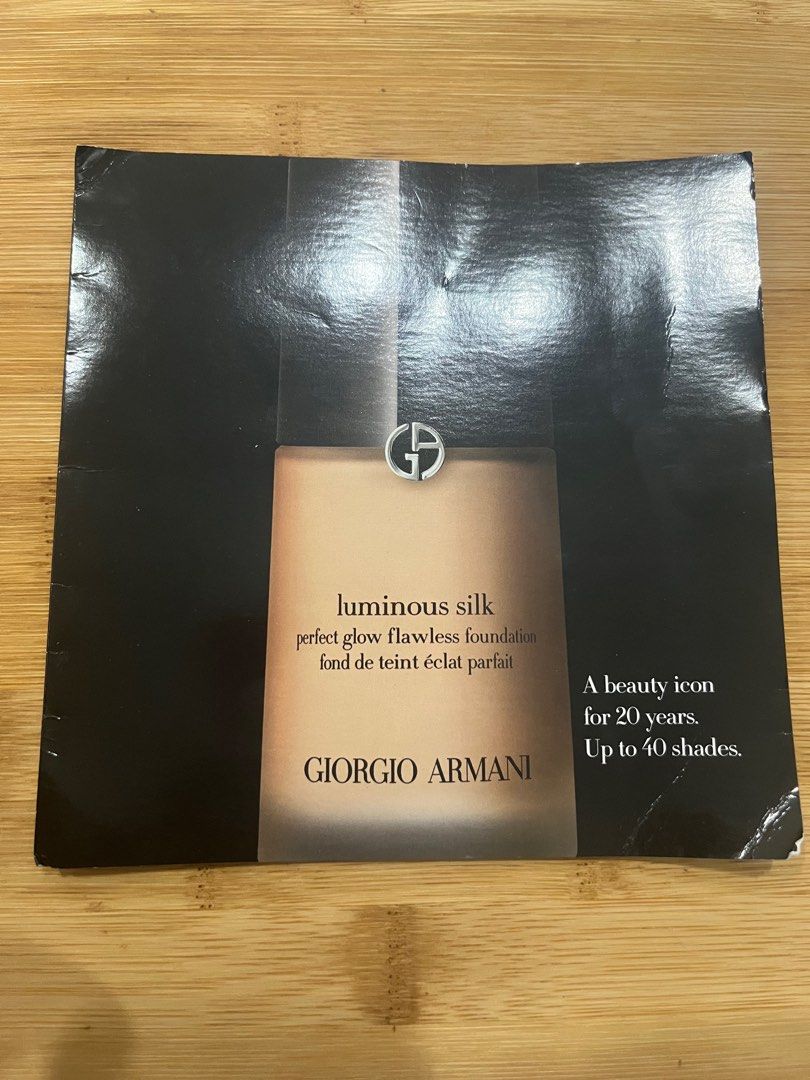 GIORGIO ARMANI LUMINOUS SILK FOUNDATION (Category: Makeup) located in Manila. Submitted by glimmer.mnl (Listing ID 1341462545, Image 1). Description: SHADES INCLUDED: - 2 - 5.5 - 9 - 14.