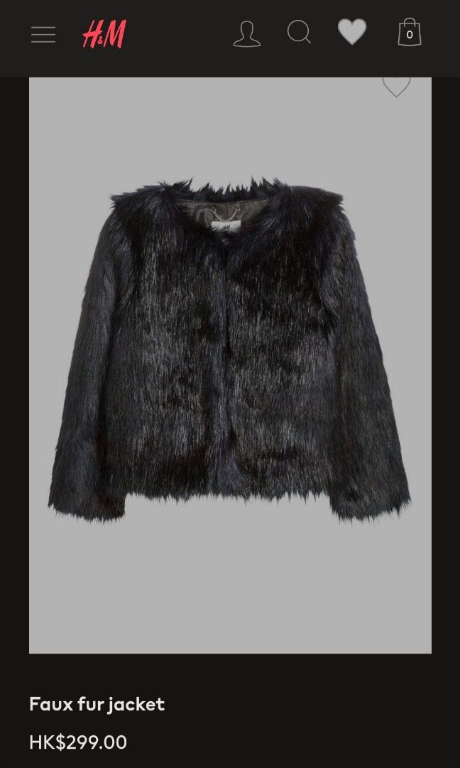 H M Faux Fur Jacket XS to Small Women s Fashion Coats Jackets and Outerwear on Carousell
