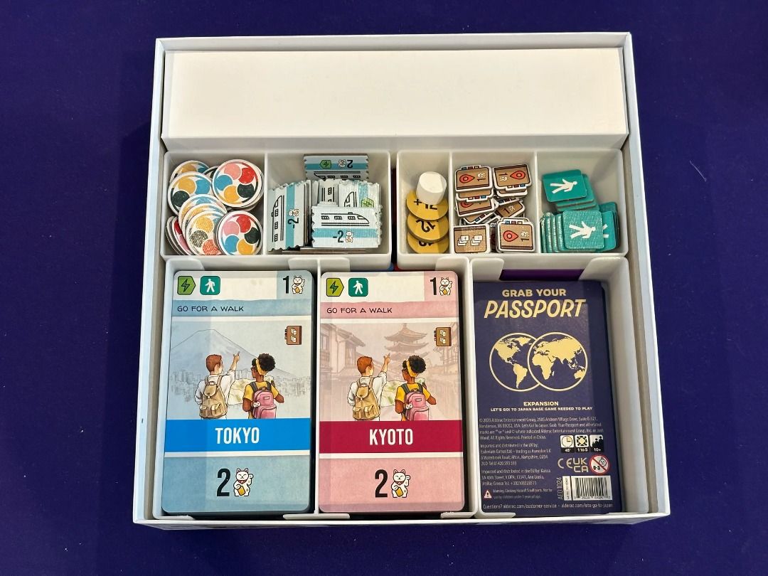 Let's Go! To Japan 桌遊收納 Board game Inserts （分類：桌遊及拼圖）位於 Hong Kong。 由 toiletchan 提交（商品編號 1341500118，圖片 3）。簡介： 預設白色, 可選黑色、白色、青藍色、黃色、啡色、雲石紋色 雲石紋色 加 $20 注意：只賣收納，不包括遊戲！ # 其他桌遊收納歡迎查詢 8+小時自家打印，人手加工打磨，保証可用！不適合完美主義者。 可放工時間金鐘至美孚地鐵站交收，或買家支付SF費用 尊重版權。圖樣來自： https://www.printables.com/model/831938-lets-go-to-japan-retail-box-insert #3D打印 #桌遊收納 ===== English Translation ===== Default in white, available in black, white, teal blue, yellow, brown, and marble patt
