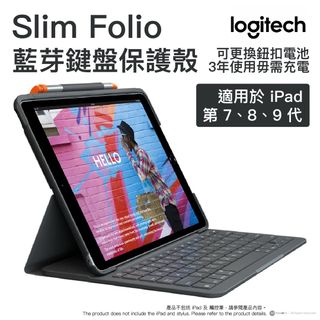 Logitech SLIM FOLIO Slim Folio Keyboard Case for iPad (7th, 8th, 9th Generation)64160388822403110