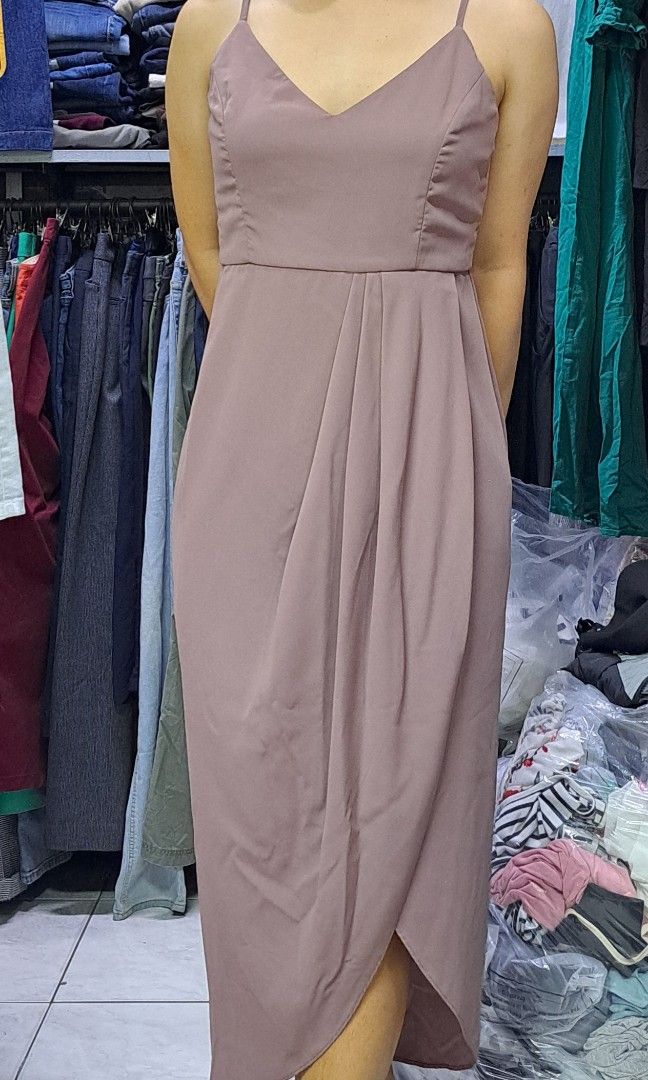 Reinette mauve purple midi dress cheap