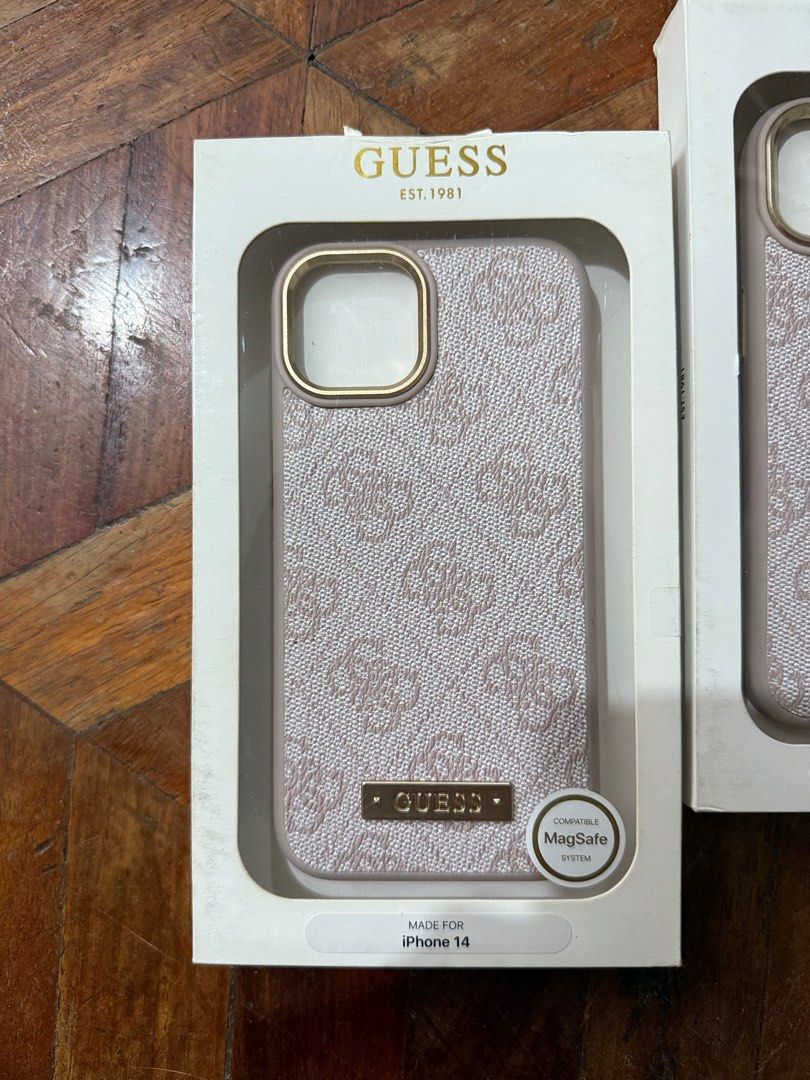 Original Guess Magsafe Case for iPhone 13 / 14 (Category: Cases & Sleeves) located in Manila. Submitted by razelysonn (Listing ID 1341468095, Image 2). Description: Brand new and original Fixed price 1500 each.