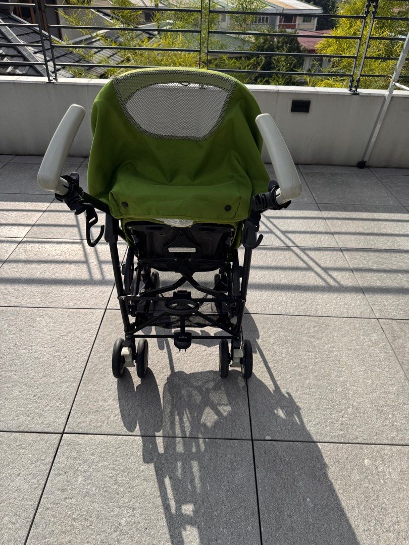 Peg Perego Pliko Mini Stroller with accessories (Category: Strollers) located in Quezon City. Submitted by katharus (Listing ID 1341415657, Image 2). Description: Peg Perego Pliko Mini Stroller with accessories Preloved but handled with care Best for a lightweight stroller that can keep up during vacation. Excellent for traveling and even grows with your child. Weighing in at only 13lbs it’s extremely easy to tote around. The one hand fold makes 