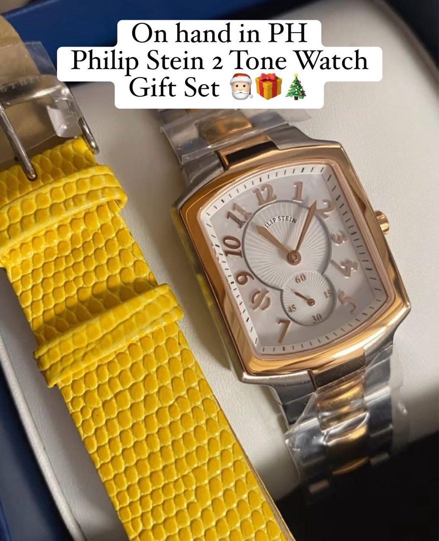 Philip Stein 2 Tone Watch Gift Set (Category: Luxury Watches) located in Manila. Submitted by deiclacio_ (Listing ID 1341452550, Image 2). Description: ON HAND IN PH & FINAL PRICE FB: WITH LABEL.PH.