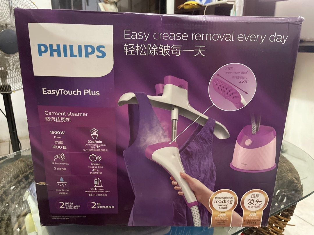 Philips EasyTouch Plus Garment Streamer GC514 (Category: Irons & Steamers) located in Cavite. Submitted by everywonu (Listing ID 1341435965, Image 3). Description: Philips EasyTouch Plus Garment Streamer GC514 DECLUTTERING SALE NEVER BEEN USED SRP ₱8,495 MOP: GCash MOD: Lalamove.