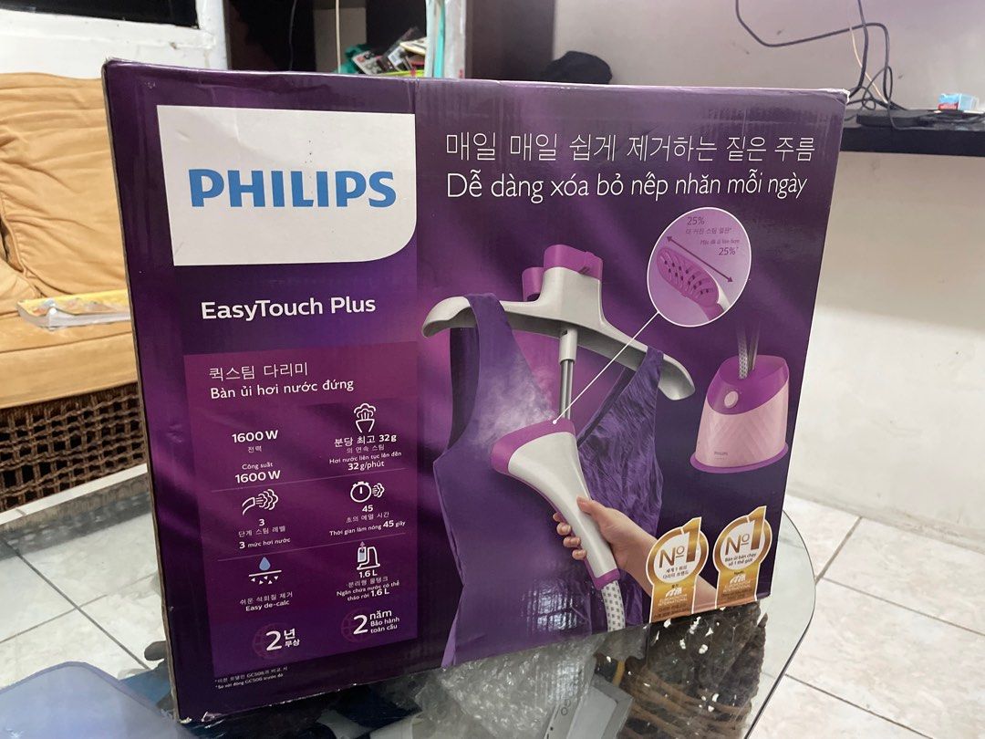 Philips EasyTouch Plus Garment Streamer GC514 (Category: Irons & Steamers) located in Cavite. Submitted by everywonu (Listing ID 1341435965, Image 1). Description: Philips EasyTouch Plus Garment Streamer GC514 DECLUTTERING SALE NEVER BEEN USED SRP ₱8,495 MOP: GCash MOD: Lalamove.