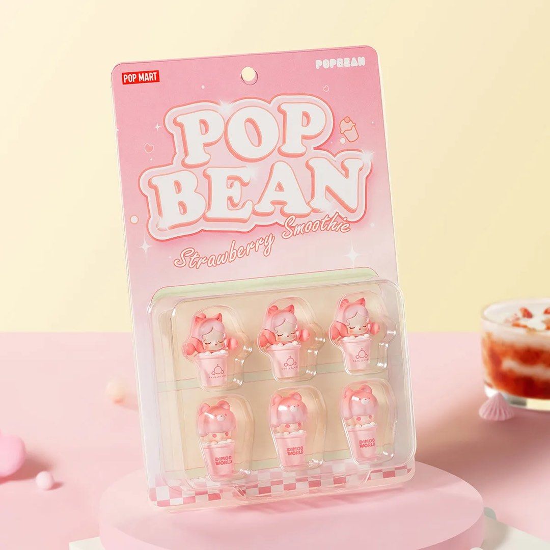 pop bean 台湾限定 Pop Mart pop bean strawberry smoothie (Taiwan exclusive) | eBay