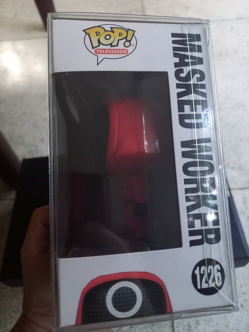 Squid Game Masked Worker Funko (Category: Designer & Blind Box Toys) located in Malabon City. Submitted by ninoaugust10 (Listing ID 1341487529, Image 2). Description: NOOB Txt or call for details📲09686140131.