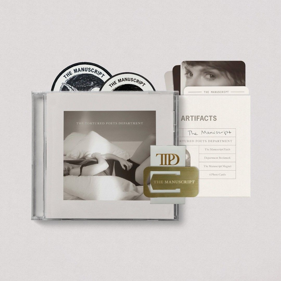 Taylor Swift 泰勒絲TTPD The Manuscript 手稿豪華版, 書籍、休閒與玩具, 樂器、音樂相關, CD、DVD在旋轉拍賣