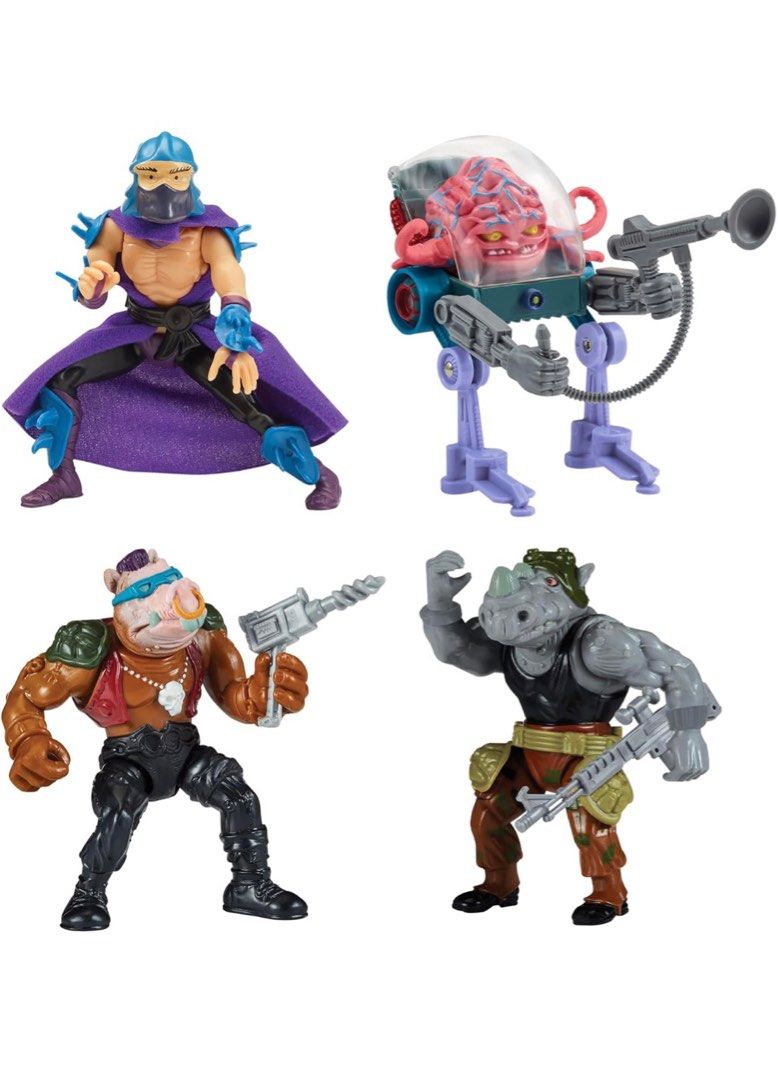Teenage mutant ninja turtles TMNT classics 4-pack (Category: Figurines & Statues) located in San Fernando. Submitted by collecatoy (Listing ID 1341565755, Image 1). Description: Set of 4 Shredder Rocksteddy Bebop Krang .