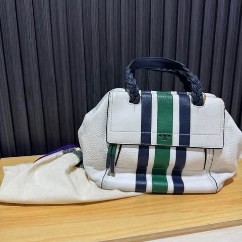 Tory Burch Half moon Stripe Satchel Luxury Bags Wallets on Carousell