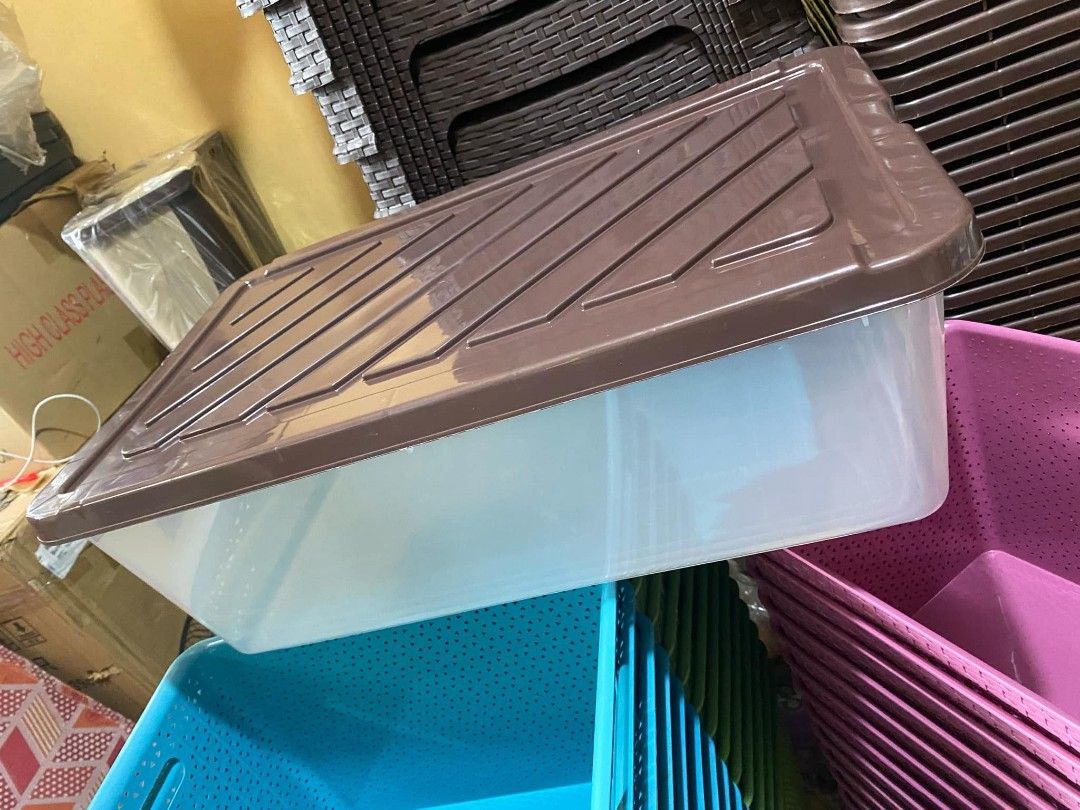 Underbed storage box 50L transparent (Category: Storage Boxes & Baskets) located in Caloocan City. Submitted by janeil23452 (Listing ID 1341419103, Image 2). Description: transparent.
