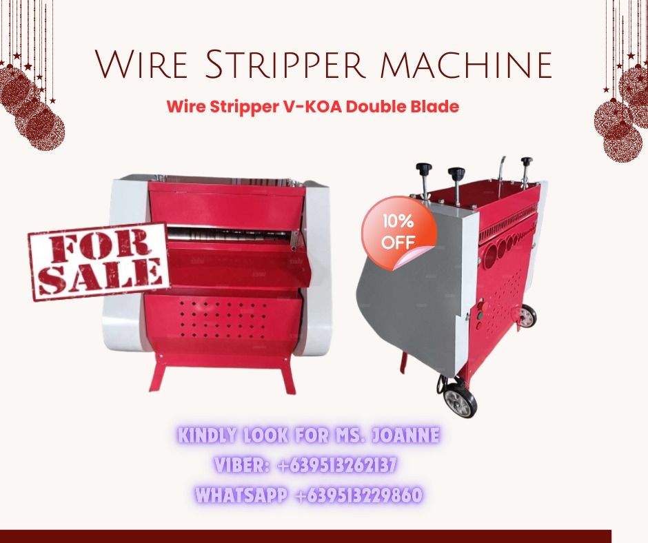 Wire Stripper V-KOA Double Blade (Category: Construction Tools & Equipment) located in Caloocan City. Submitted by annedacey222680 (Listing ID 1341427905, Image 1). Description: Terms of Payment: 💰50% Security Deposit for processing of unit✔️ 💰50% Cash Upon Delivery or pick up Along PasigArea✔️ .