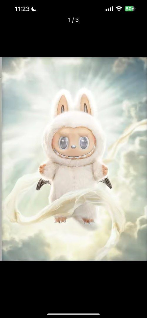 原價出售Zimomo 大天使Labubu, 興趣及遊戲, 玩具& 遊戲類- Carousell
